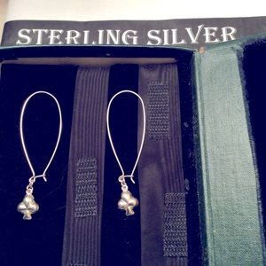 Sterling Silver Luck Charm Earrings
